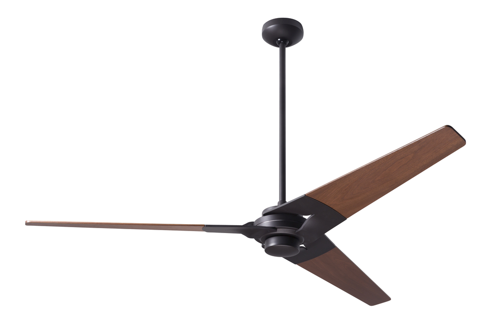 Torsion Fan; Dark Bronze Finish; 62&#34; Mahogany Blades; No Light; Fan Speed Control