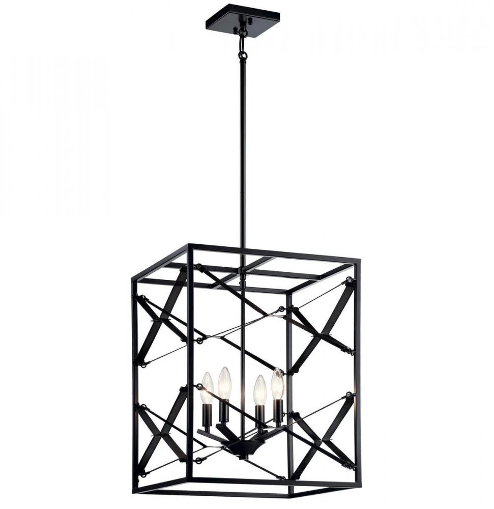 Sevan™ 4 Light Foyer Pendant Black