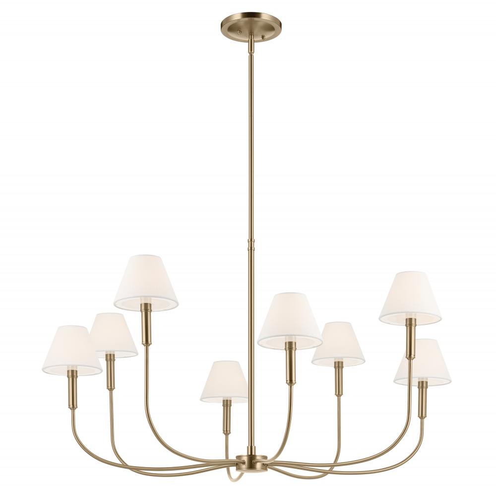 Eadie 41.25 Inch 8 Light Chandelier in Champagne Bronze