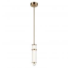Kichler 52755CPZLED - Riven 15.5 Inch LED 1 Light Pendant with Clear Fluted Glass in Champagne Bronze