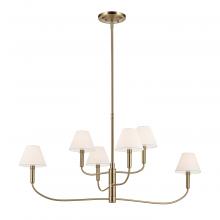 Kichler 52767CPZ - Eadie 41 Inch 6 Light Chandelier in Champagne Bronze