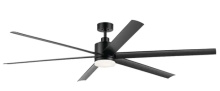 Kichler 310780SBK - 80 Inch Loa Ceiling Fan with Satin Etch Cased Opal Glass in Satin Black with Black Blades