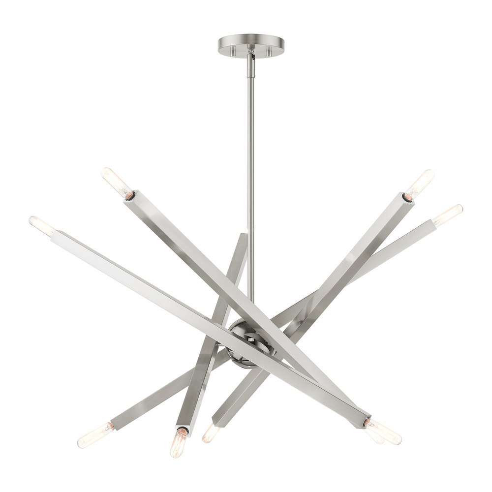 10 Lt Brushed Nickel Chandelier
