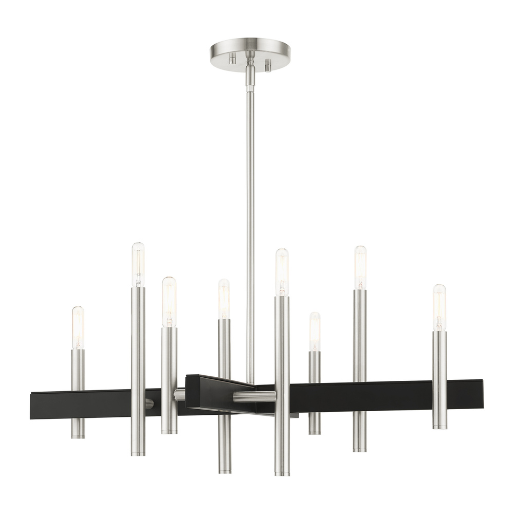 8 Lt Brushed Nickel Chandelier