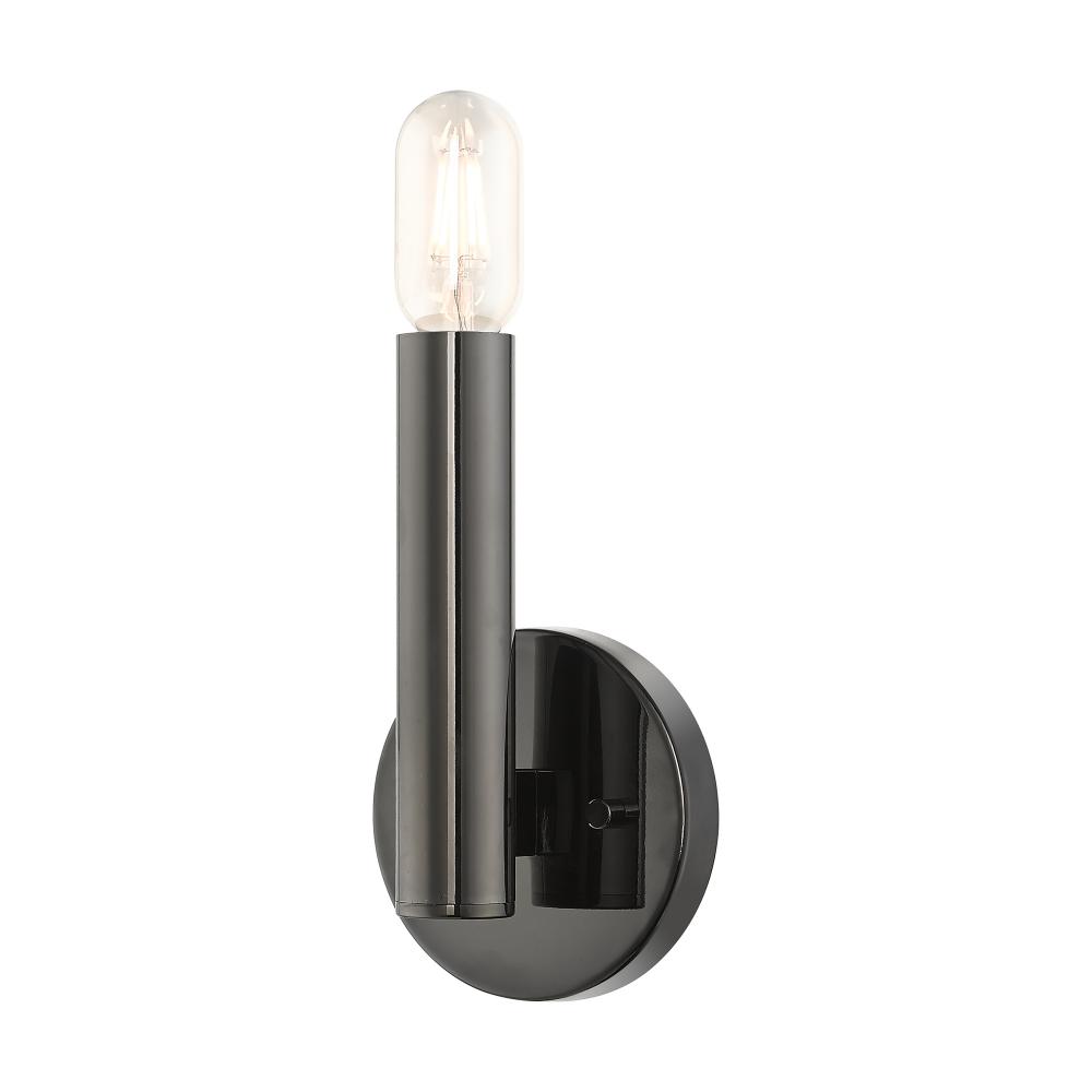1 Light Black Chrome ADA Sconce