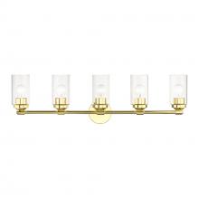 Livex Lighting 18085-02 - 5 Light Polished Brass Large Vanity Sconce