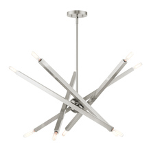 Livex Lighting 46986-91 - 10 Lt Brushed Nickel Chandelier
