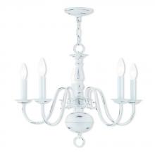 Livex Lighting 5005-60 - 5 Lt Antique White Chandelier