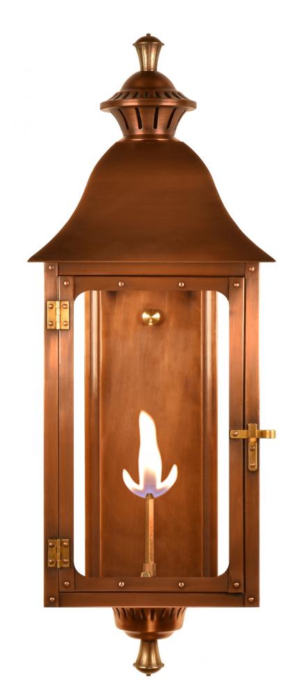The CopperSmith Biltmore Collection Antler Hill 23&#34; Tall Copper Gas Wall Mount Outdoor LT Lanter