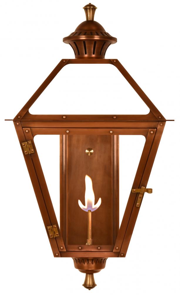 The CopperSmith Biltmore Collection Amherst 23&#34; Tall Copper Gas Wall Mount Outdoor Light Lantern