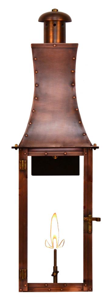 The CopperSmith Churchill 36&#34; Tall Copper Gas Wall Mount Outdoor Light Lantern Sconce