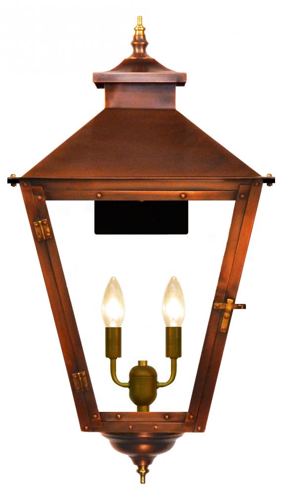 The CopperSmith Conception Street 24&#34; Tall Copper Electric Wall Mount Outdoor Light Lantern Scon
