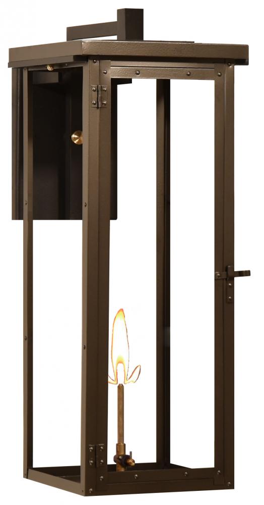 The CopperSmith Dinardi 27&#34; Tall Copper Gas Wall Mount Outdoor Light Lantern Sconce