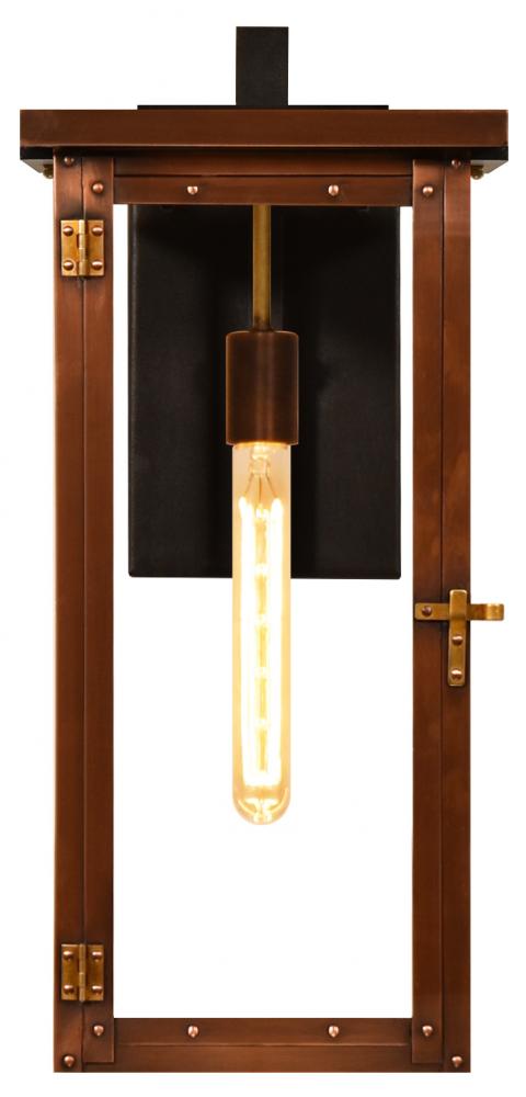 The CopperSmith Dinardi 29&#34; Tall Copper Electric Wall Mount Outdoor Light Lantern Sconce