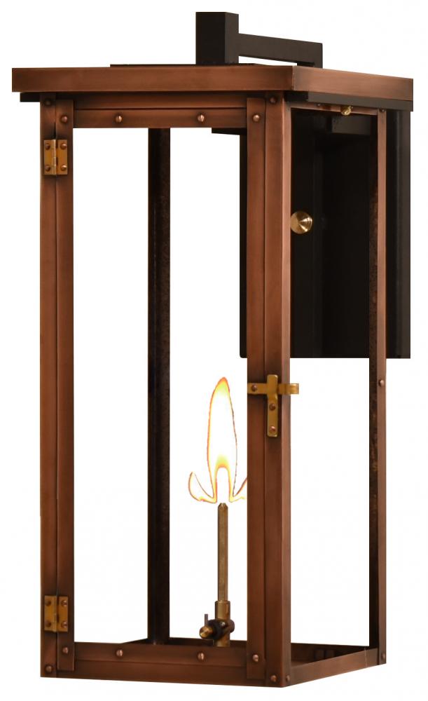 The CopperSmith Dinardi 29&#34; Tall Copper Gas Wall Mount Outdoor Light Lantern Sconce