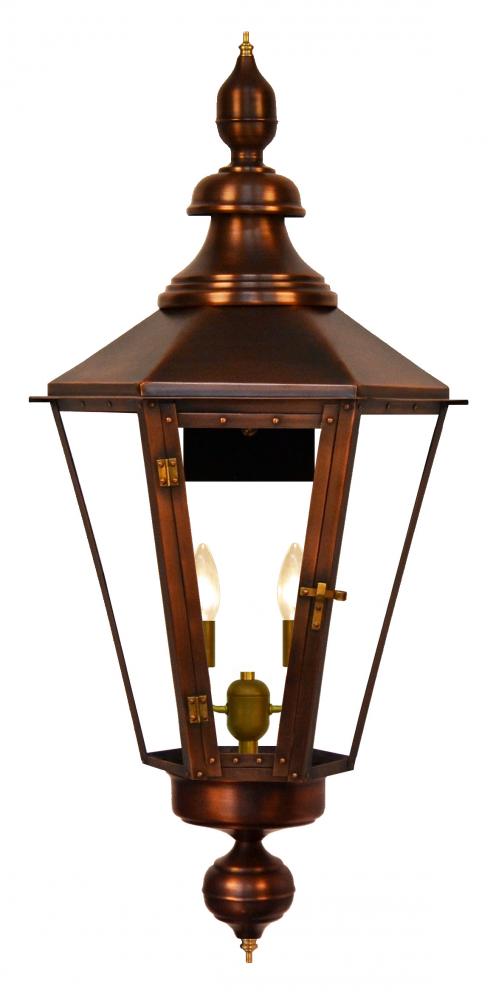 The CopperSmith Eslava Street 32&#34; Tall Copper Electric Wall Mount Outdoor Light Lantern Sconce