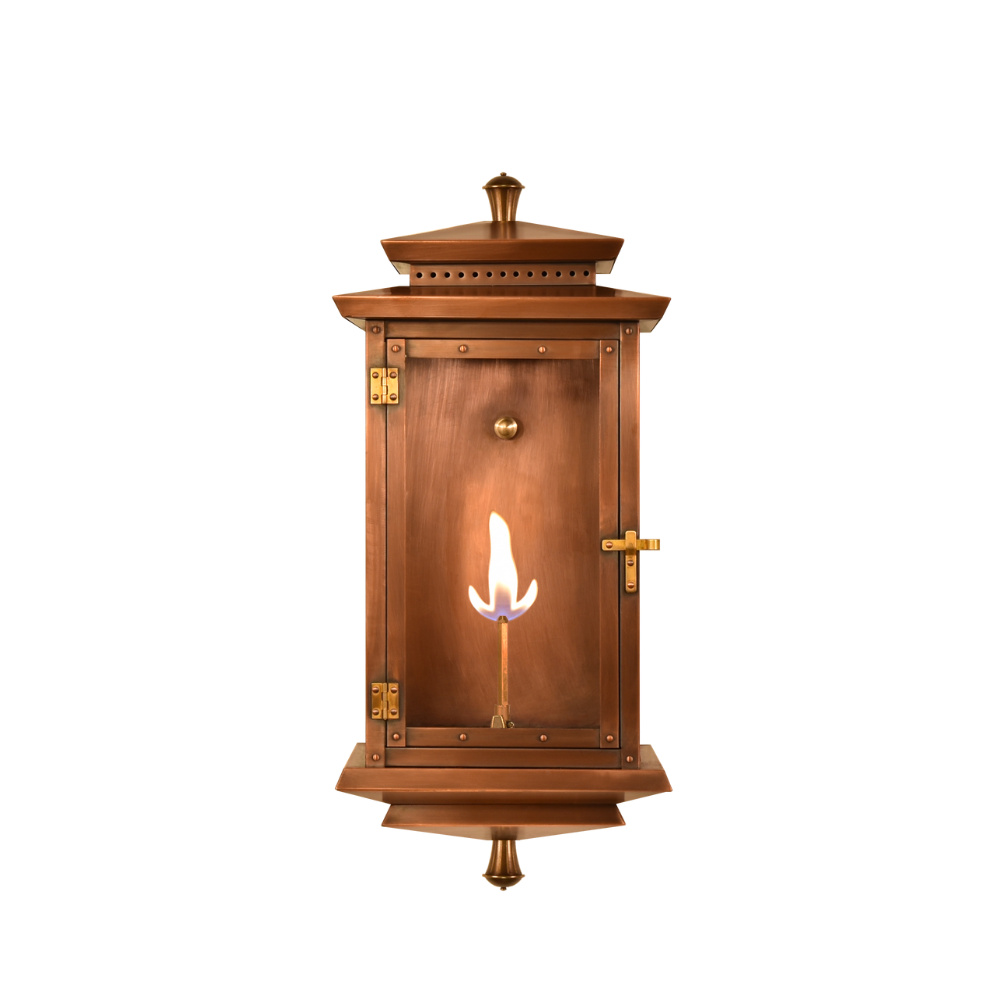 The CopperSmith Biltmore  Flush Traveler 31&#34; Tall Copper Electric Wall Mount Outdoor LT Lantern