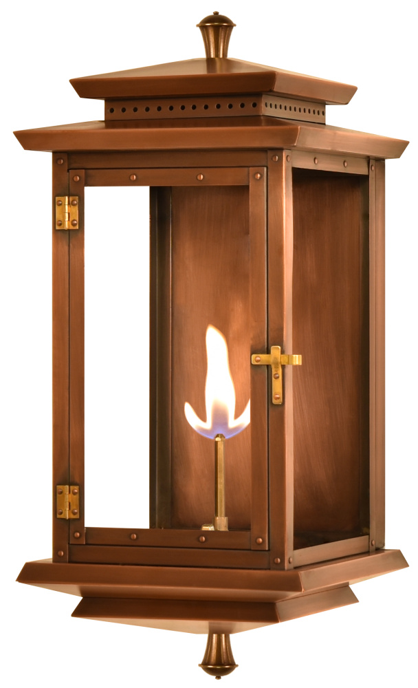 The CopperSmith Biltmore  Flush Traveler 25&#34; Tall Copper Electric Wall Mount Outdoor LT Lantern