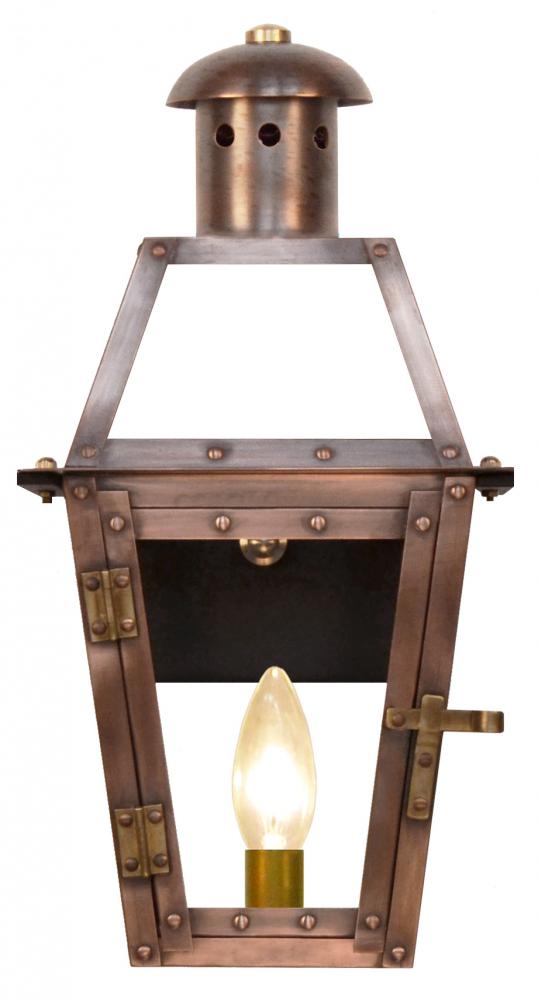 The CopperSmith Georgetown 16&#34; Tall Copper Electric Wall Mount Outdoor Light Lantern Sconce