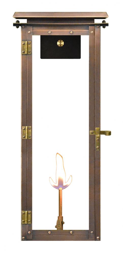 The CopperSmith Hyland 30&#34; Tall Copper Gas Wall Mount Outdoor Light Lantern Sconce