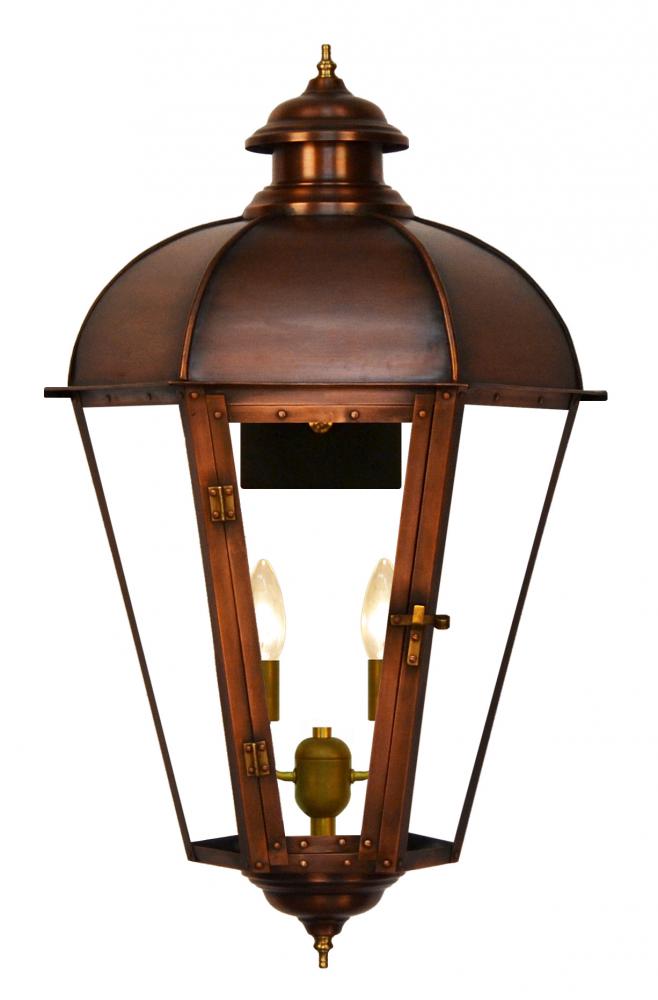 The CopperSmith Joachim Street 21&#34; Tall Copper Electric Wall Mount Outdoor Light Lantern Sconce