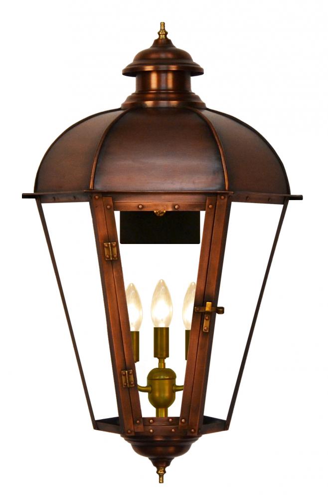 The CopperSmith Joachim Street 32&#34; Tall Copper Electric Wall Mount Outdoor Light Lantern Sconce