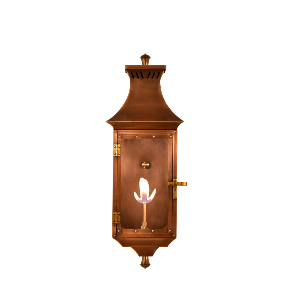The CopperSmith Biltmore Collection Pinnacle 37&#34; Tall Copper Electric Wall Mount Outdoor LT Lant