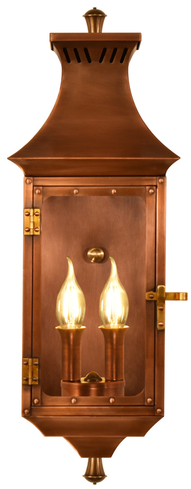 The CopperSmith Biltmore Collection Pinnacle 23&#34; Tall Copper Electric Wall Mount Outdoor LT Lant