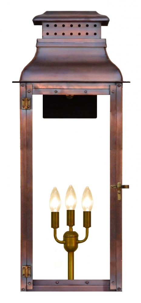The CopperSmith Palmetto Street 29&#34; Tall Copper Electric Wall Mount Outdoor Light Lantern Sconce