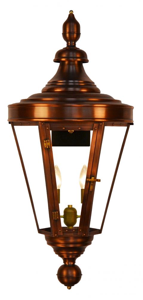 The CopperSmith Royal Street 34&#34; Tall Copper Electric Wall Mount Outdoor Light Lantern Sconce