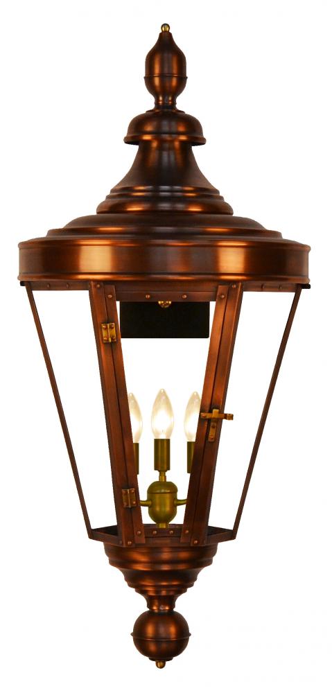 The CopperSmith Royal Street 40&#34; Tall Copper Electric Wall Mount Outdoor Light Lantern Sconce