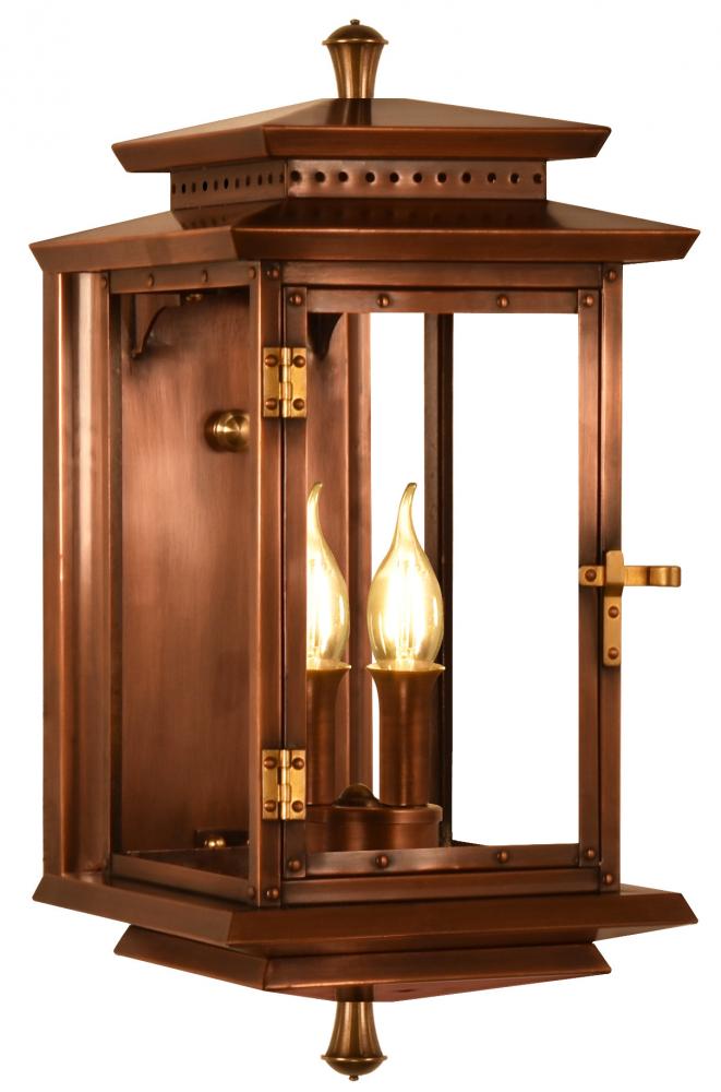 The CopperSmith Biltmore Collection Traveler 19&#34; Tall Copper Electric Wall Mount Outdoor LT Lant