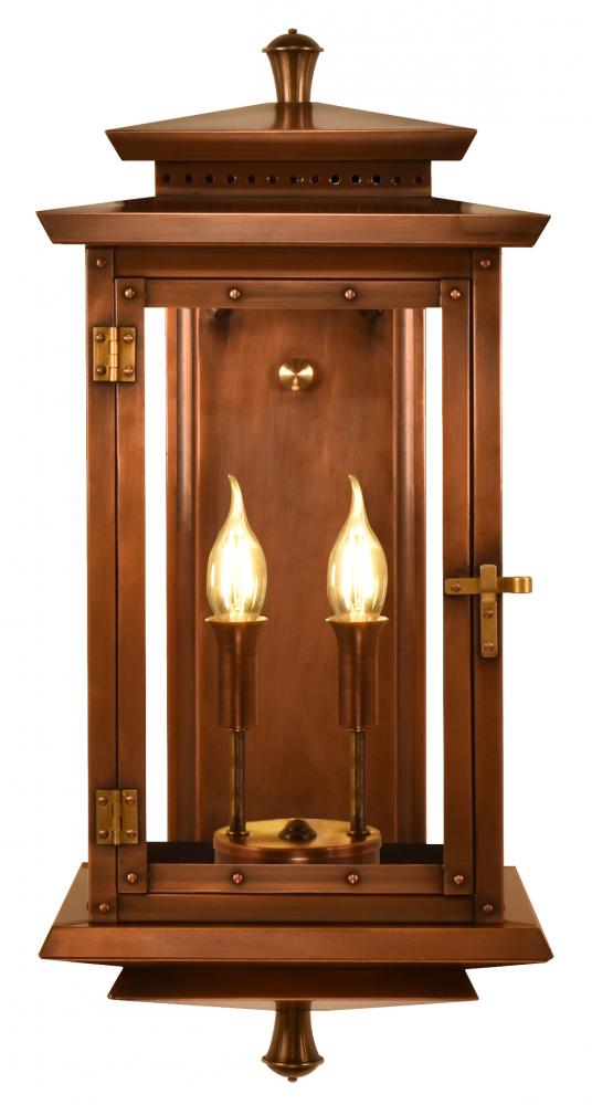 The CopperSmith Biltmore Collection Traveler 25&#34; Tall Copper Electric Wall Mount Outdoor LT Lant