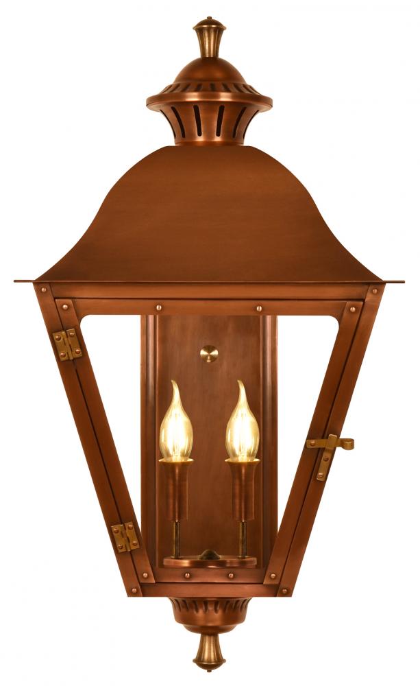 The CopperSmith Biltmore  Vestibule 29&#34; Tall Copper Electric Wall Mount Outdoor LT Lantern