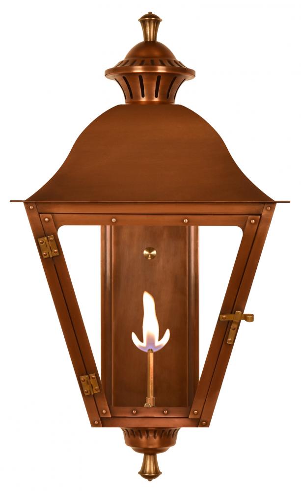 The CopperSmith Biltmore Collection Vestibule 35&#34; Tall Copper Gas Wall Mount Outdoor Light Lante