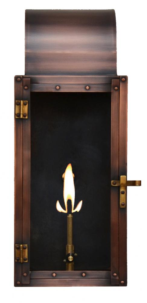 The CopperSmith Whitney 18&#34; Tall Copper Gas Wall Mount Outdoor Light Lantern Sconce