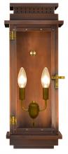 The Coppersmith FCO24E - The CopperSmith Contempo Flush 22" Tall Copper Electric Wall Mount Outdoor Light Lantern Sconce