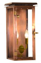 The Coppersmith FHL18E - The CopperSmith Hyland Flush 18" Tall Copper Electric Wall Mount Outdoor Light Lantern Sconce