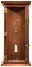 The Coppersmith VR22G - The CopperSmith Vieira 22" Tall Copper Gas Wall Mount Outdoor Light Lantern Sconce