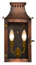 The Coppersmith YK16E - The CopperSmith Yorktown 16" Tall Copper Electric Wall Mount Outdoor Light Lantern Sconce