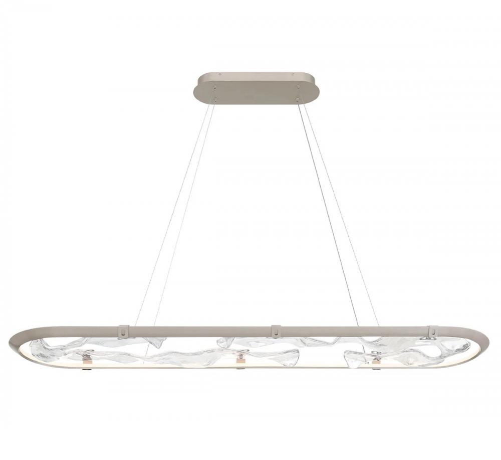 Nettuno 60&#34; Oval LED Chandelier, Painted Brushed Champagne