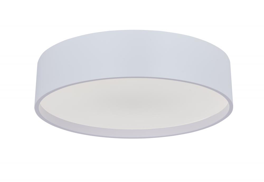 14&#34; 3CCT Metal Cylinder and Frosted Glass Flushmount