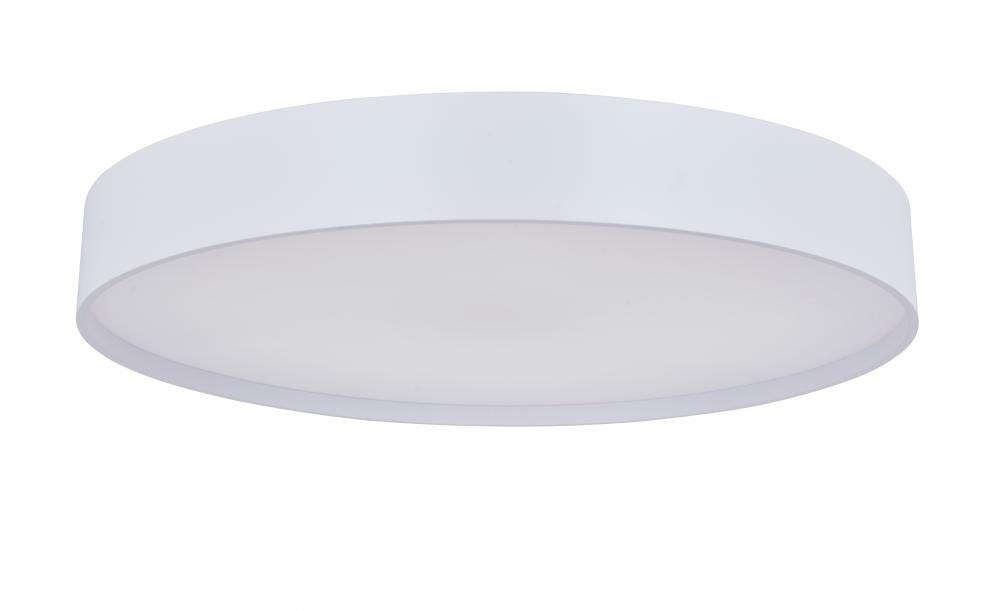 17&#34; 3CCT Metal Cylinder and Frosted Glass Flushmount