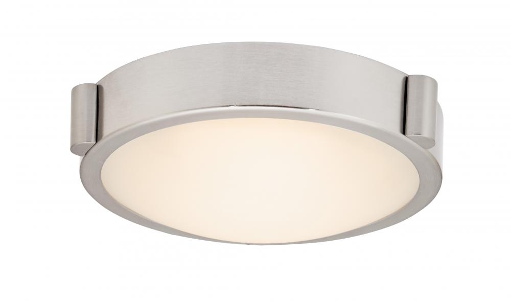 8&#34; Low Profile Frosted Glass Flushmount with High Output Dimmable LED