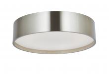 Abra Lighting 30026FM-BN-Snare - 10" 3CCT Metal Cylinder and Frosted Glass Flushmount