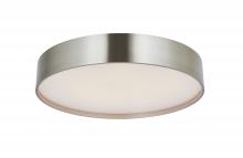 Abra Lighting 30027FM-BN-Snare - 14" 3CCT Metal Cylinder and Frosted Glass Flushmount