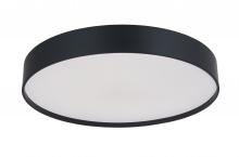 Abra Lighting 30028FM-MB-Snare - 17" 3CCT Metal Cylinder and Frosted Glass Flushmount