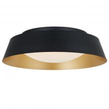 Abra Lighting 30072FM-MB.GOLD-Flare - 15" 3CCT Flared Metal Frame with Opal Glass Diffuser