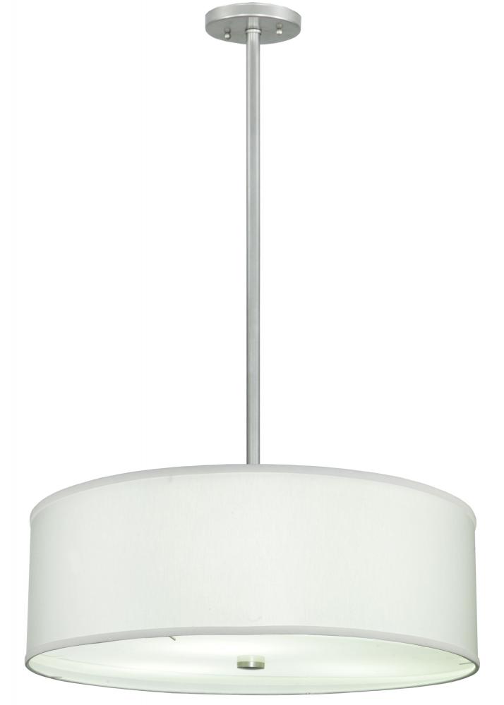 24&#34;W Cilindro White Trilam Textrene Pendant