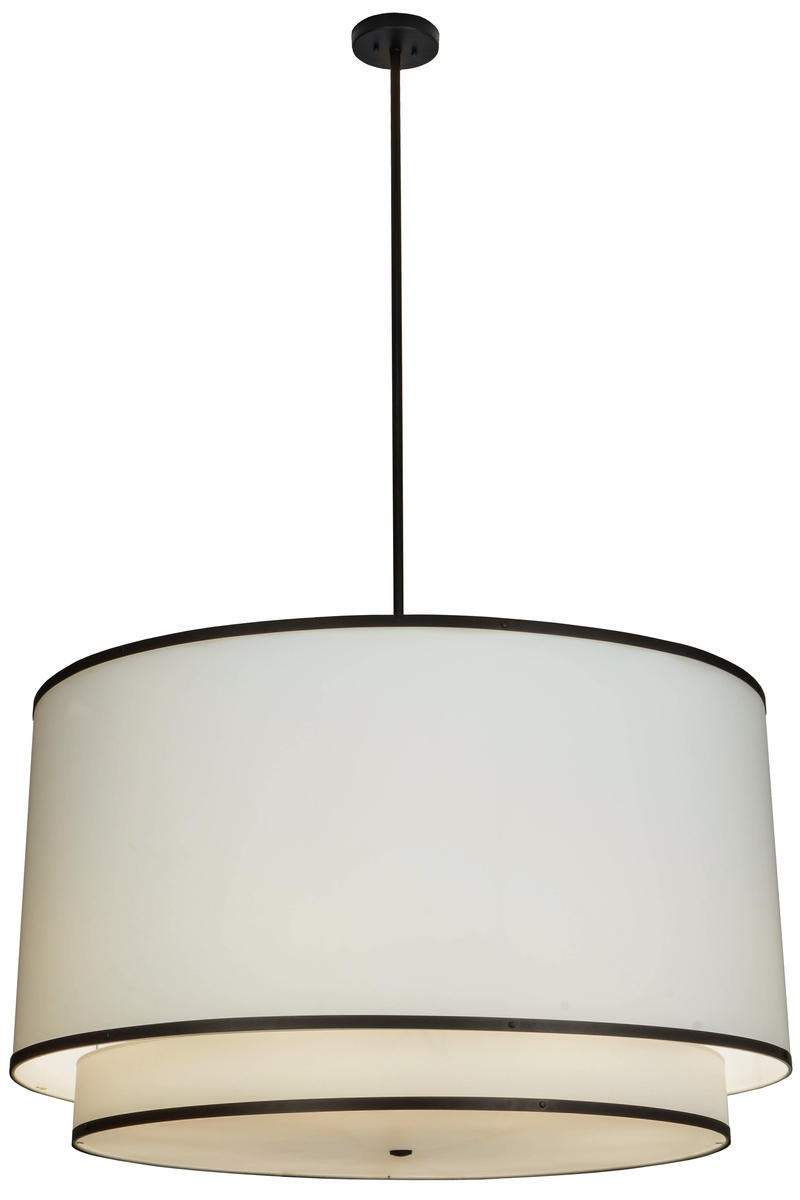 48&#34;W Cilindro White 2 Tier Textrene Pendant